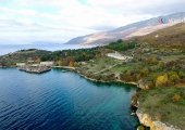 Aerial view of Ohrid Lake
